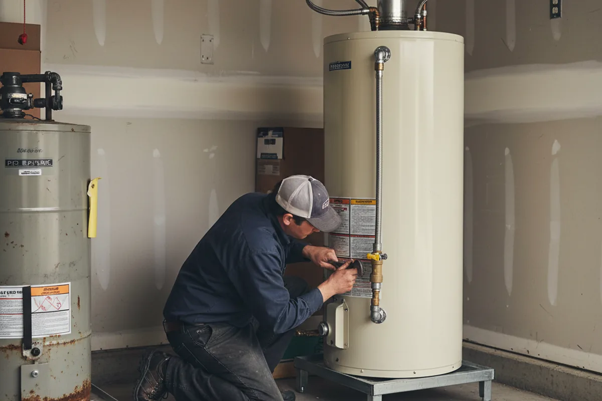 Water heater and shutoff valve replacement in Greig